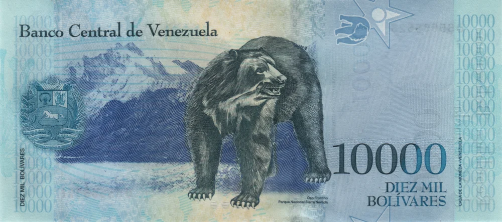 10000 Bolívares Fuertes, 2017 Obverse
