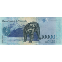 Preview 10000 Bolívares Fuertes, 2017 obverse