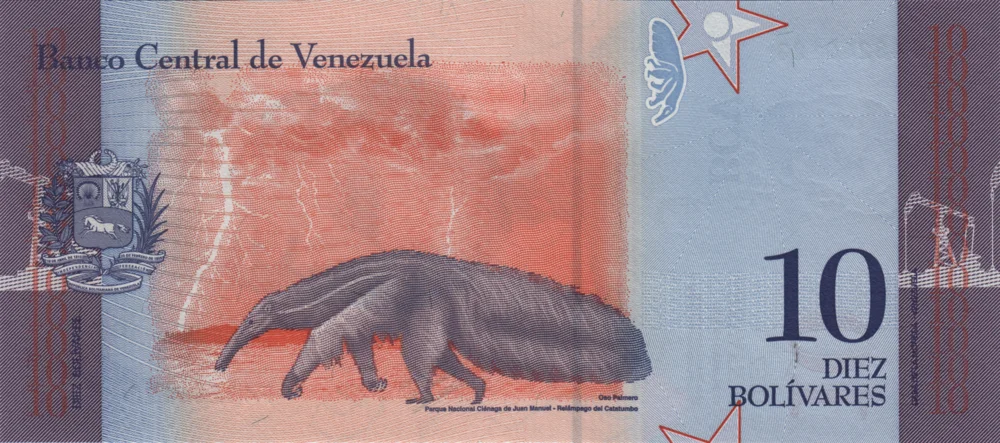 10 Bolívares Soberanos, 2018 Obverse