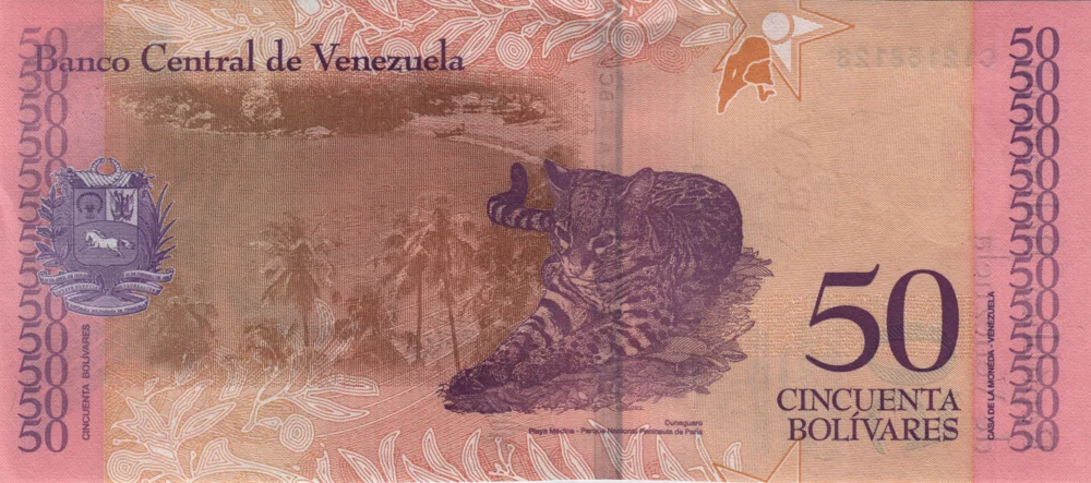 50 Bolívares Soberanos, 2018 Obverse