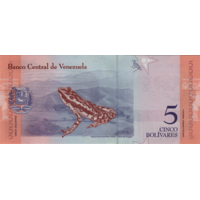 Preview 5 Bolívares Soberanos, 2018 obverse