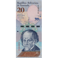 Preview 20 Bolívares Soberanos, 2018 reverse