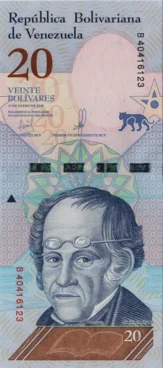 Preview 20 Bolívares Soberanos, 2018 reverse