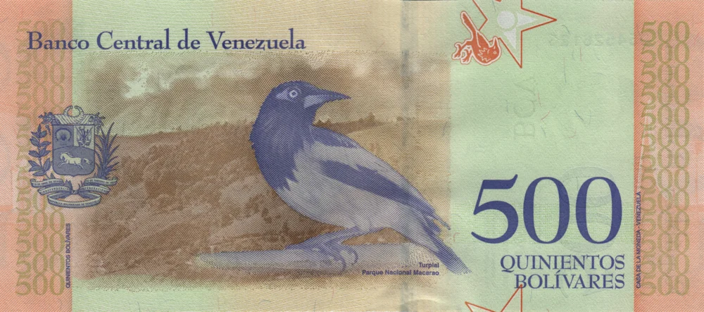 500 Bolívares Soberanos, 2018 Obverse