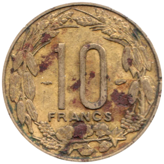 10 Francs, 1958 Reverse