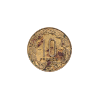 Preview 10 Francs, 1958 reverse