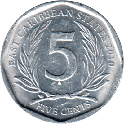 5 cents, 2010 Reverse