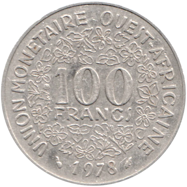 100 Francs, 1978 Reverse