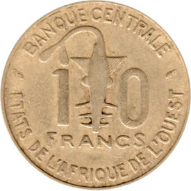 Preview 10 Francs, 1976 reverse