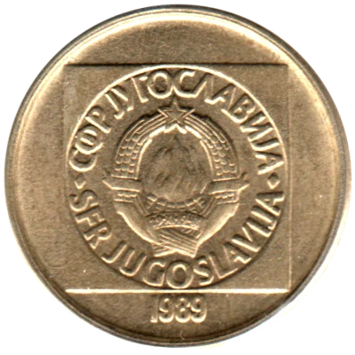 Preview 10 Dinara, 1989 obverse