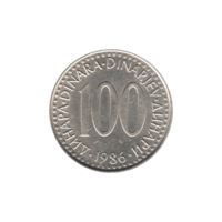 Preview 100 Dinara, 1986 reverse
