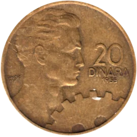 Preview 20 Dinara, 1955 reverse