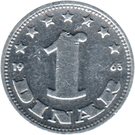 1 Dinar, 1963 Reverse