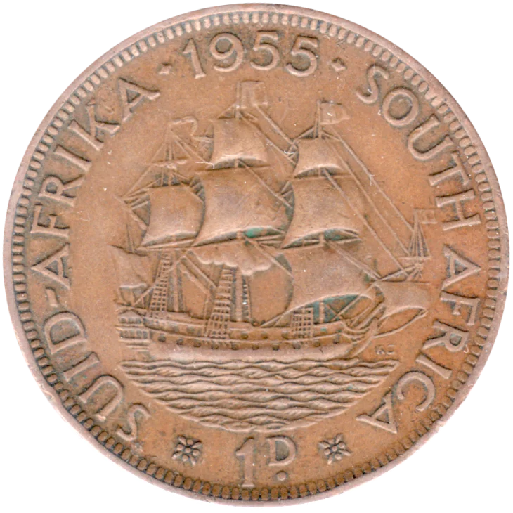 1 penny, 1955 Reverse