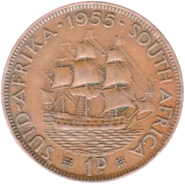 Preview 1 penny, 1955 reverse
