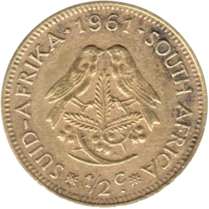Preview ½ cent, 1961 reverse