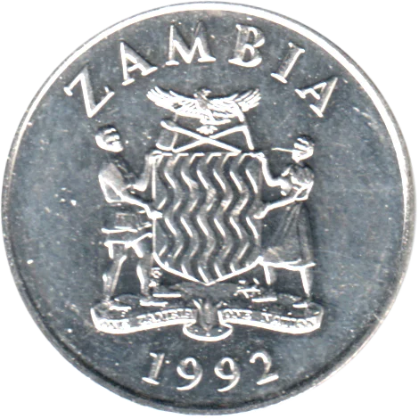 25 ngwee, 1992 Obverse