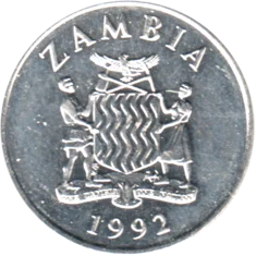 Preview 25 ngwee, 1992 obverse