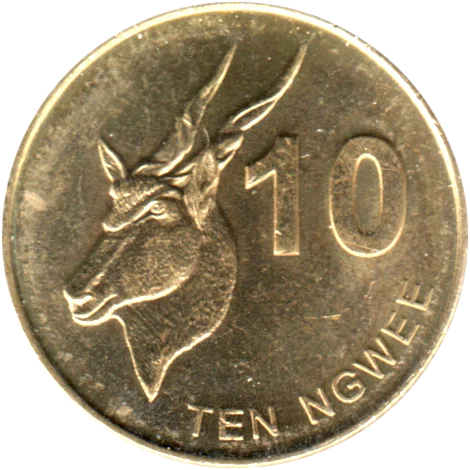 10 ngwee, 2012 Reverse